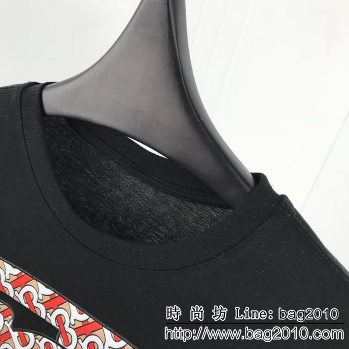 BURBERRY巴寶莉 19早春新款 大字母“TB”貼布刺繡標識 純棉面料 高版本情侶款 ydi2262